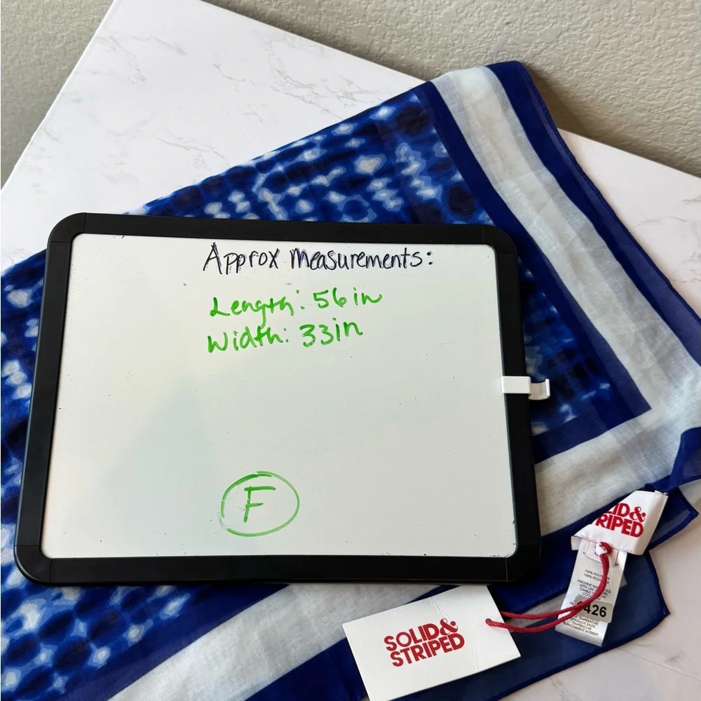 Solid & Striped‎ Shibori Blue White Scarf OS NWT Nautical